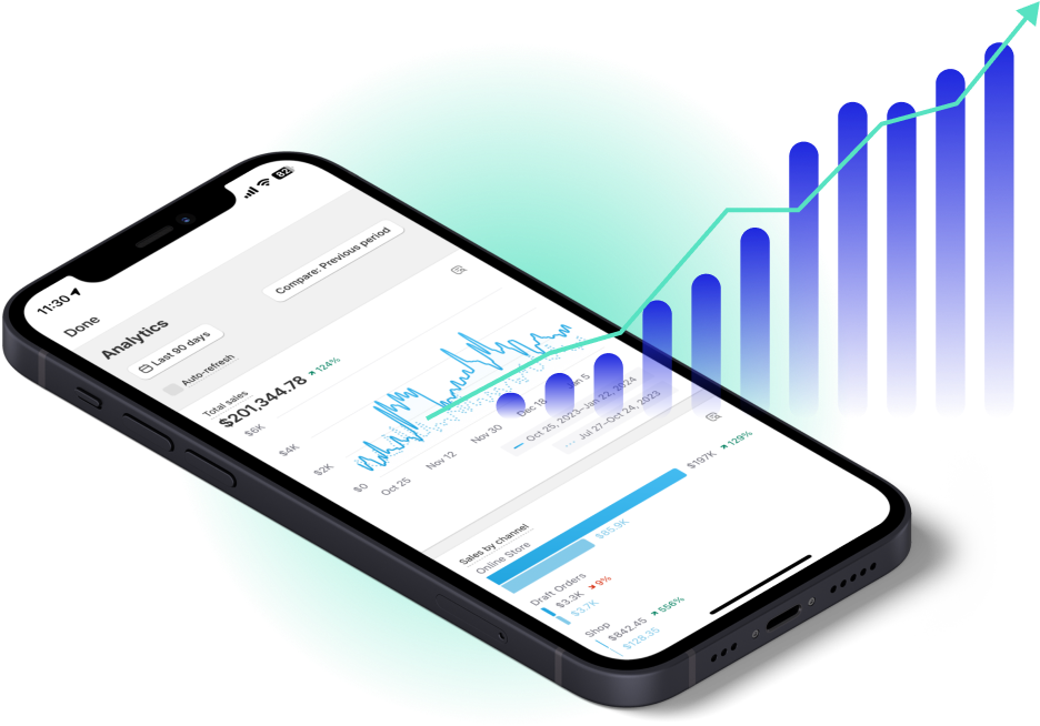 graphic of systems and strategies for sales growth